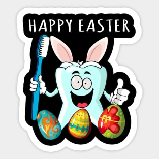 Happy Easter Day Funny Tooth Dental Hygienist Dentist Doctor Sticker